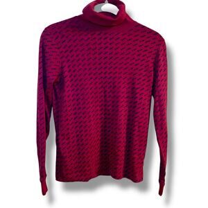 LL Bean heart pattern turtleneck